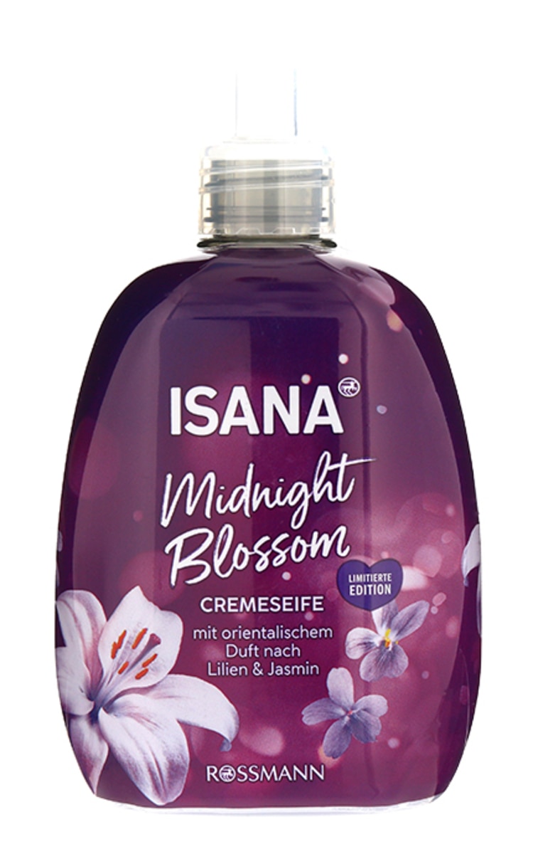 ISANA ISANA, MIDNIGHT BLOSSOM, lelijų ir jazminų aromato kreminis muilas, 500 ml.