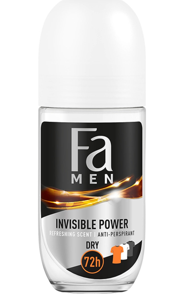 FA FA, XTREME INVISIBLE, rutulinis dezodorantas, 50 ml 50 ml