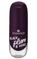 ESSENCE, GEL NAIL COLOUR, nagų lakas, 84 BLACK PLUM & DONE, 8 ml.