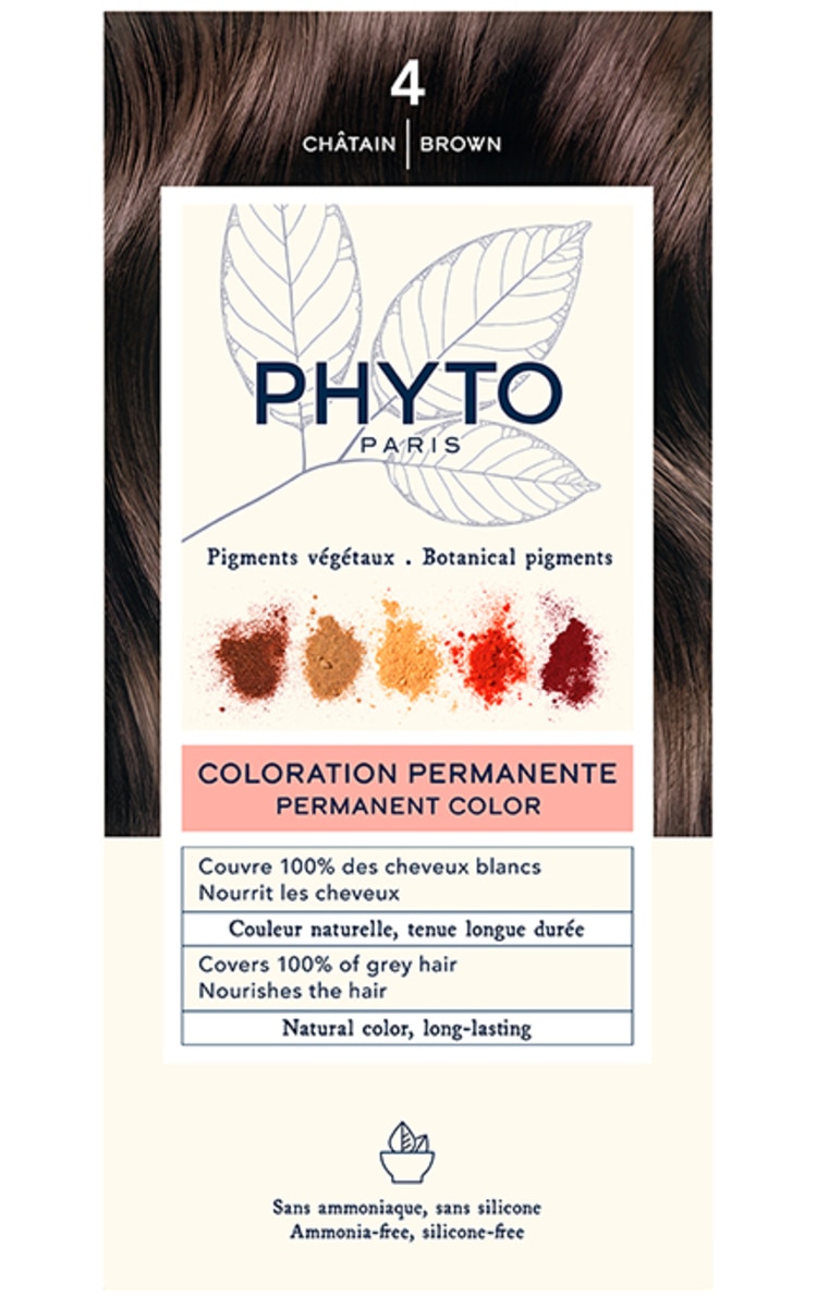 PHYTOCOLOR, plaukų dažai, Nr. 4 CASTANHO, 1 vnt.