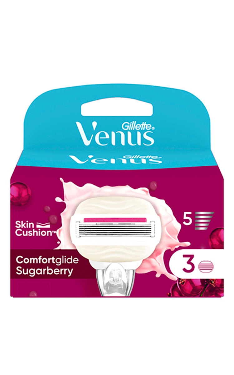 GILLETTE VENUS, SUGARBERRY, skustuvo galvutės, 3 vnt.