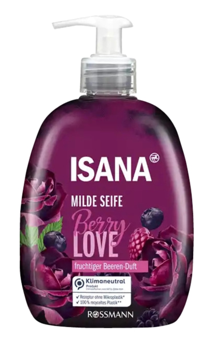 ISANA ISANA, BERRY LOVE, švelnus muilas, 500 ml.