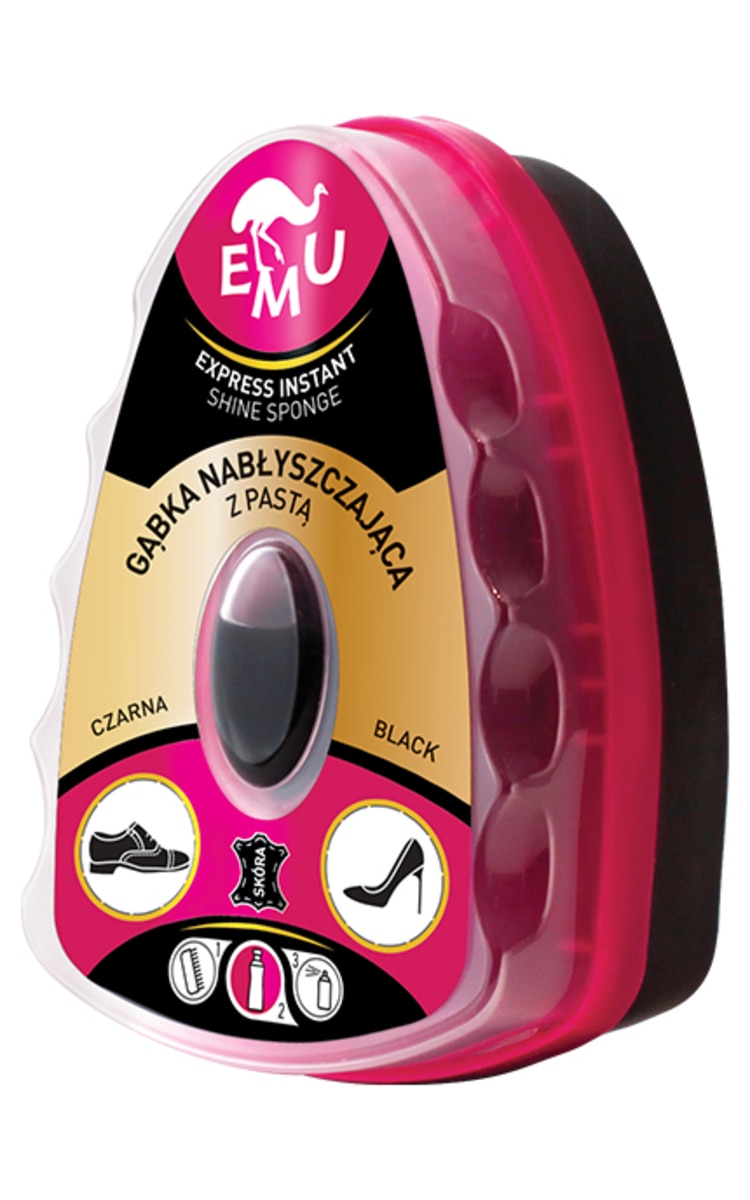 EMU EMU, EXPRESS, avalynės blizginimo kempinėlė, JUODA, 6 ml.