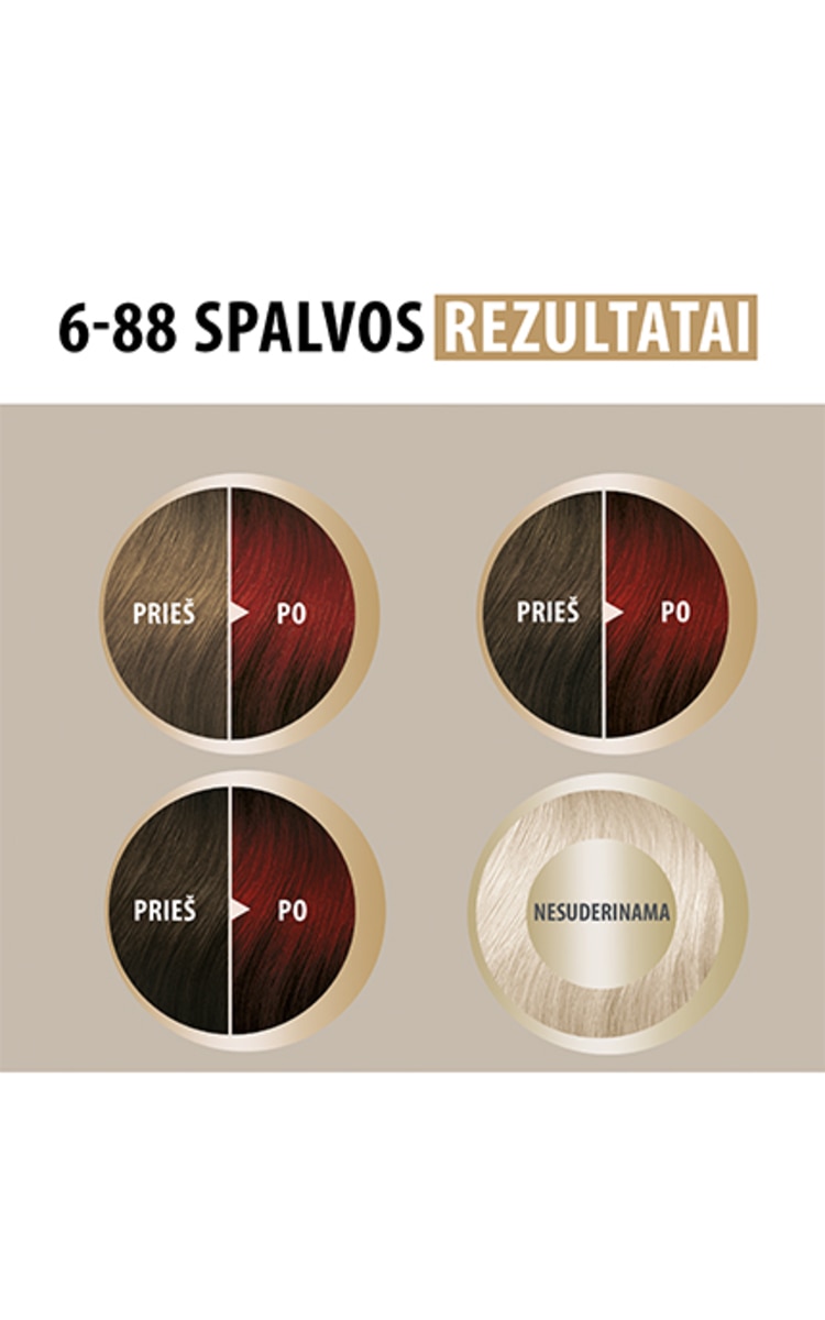 SCHWARZKOPF, CREME SUPREME, plaukų dažai, 6-88 INTENSIVE RED, 1