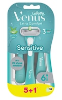  GILLETTE undefined GILLETTE, VENUS, SENSITIVE, EXTRA COMFORT, vienkartiniai skustuvai, 5+1 vnt. 