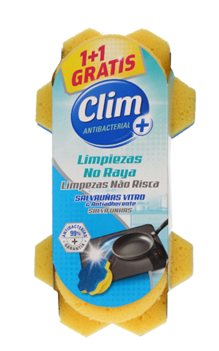 CLIM CLIM, ANTIBACTERIAL+, kempinė, 2 vnt.