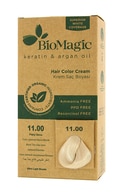 BIOMAGIC, plaukų dažai su keratinu ir arganų aliejumi, 11.00 EXTRA LIGHT NATURAL BLONDE, 1 vnt.