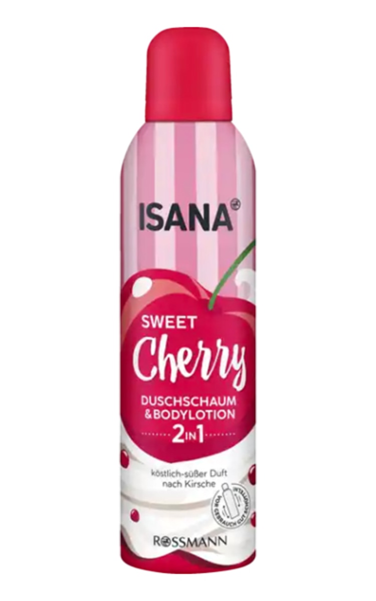 ISANA ISANA, SWEET CHERRY 2IN1, dušo putos ir kūno losjonas, 200 ml.