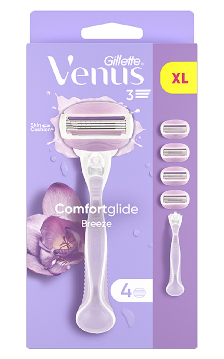 GILLETTE VENUS, BREEZE, skustuvas ir 4 galvutės
