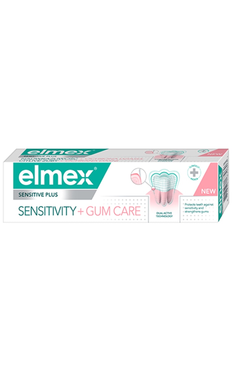 ELMEX ELMEX, SENSITIVE PLUS, SENSITIVITY + GUM, dantų pasta, 75 ml.