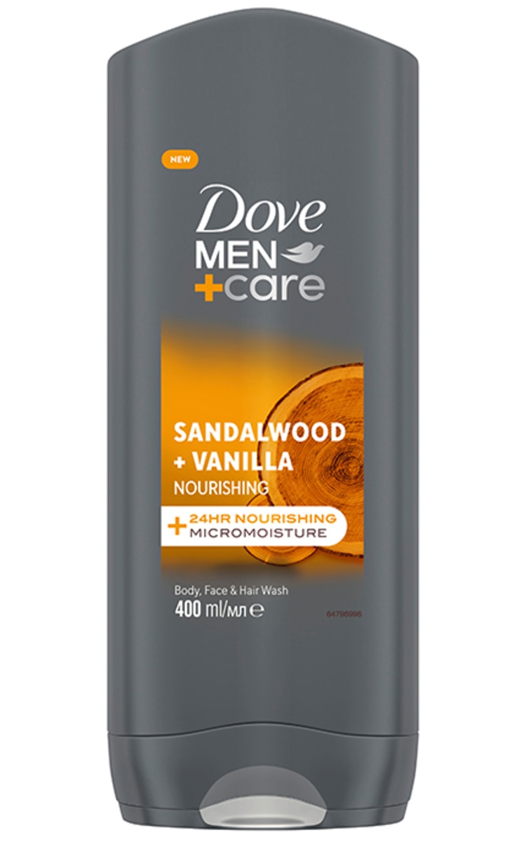 DOVE MEN+CARE DOVE MEN, SANDALWOOD & VANILLA, dušo gelis, 400 ml.