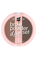ESSENCE, BROW POWDER DUO SET, antakių rinkinys, 02 MEDIUM, 1,8 g.