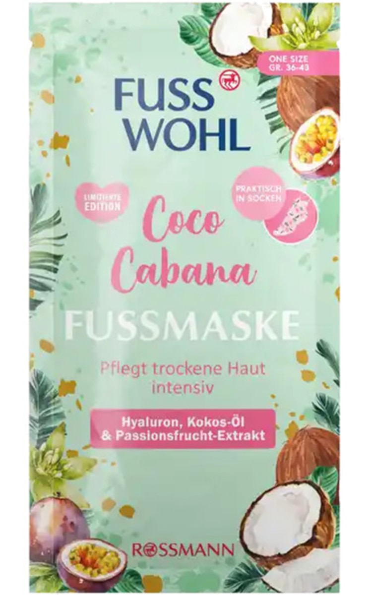 FUSSWOHL FUSSWOHL, COCO CABANA, pėdų kaukė, 1 pora