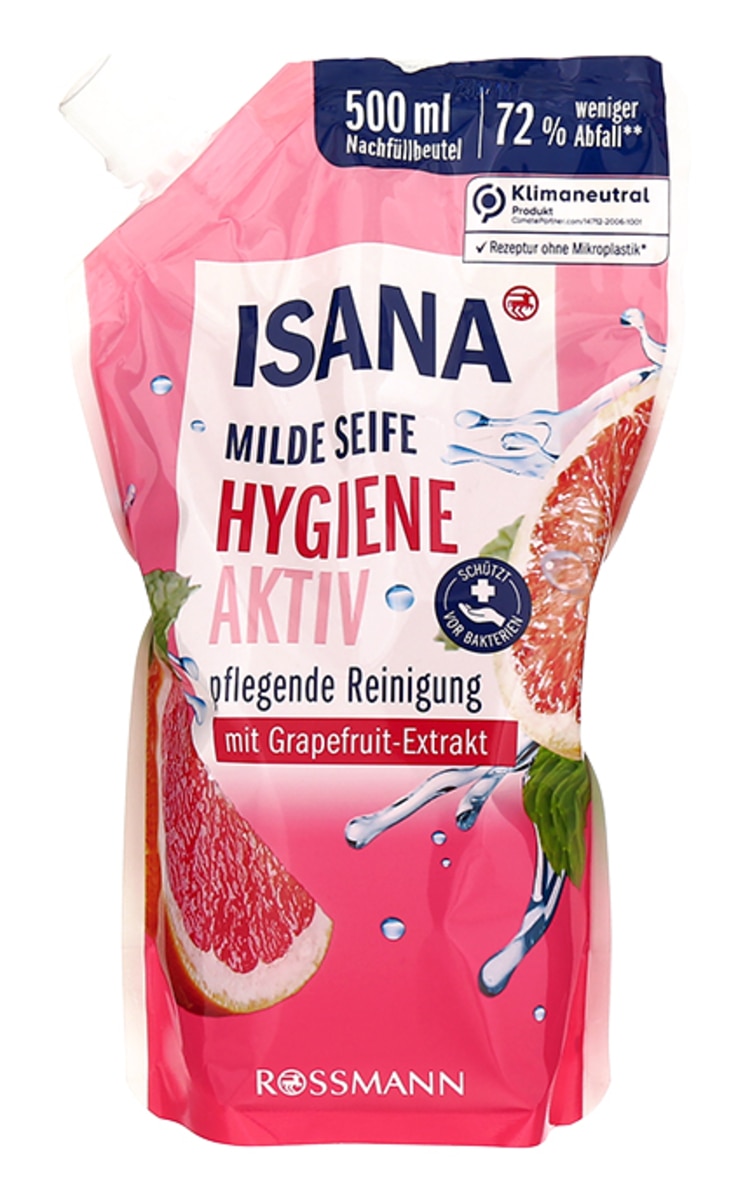 ISANA ISANA, HYGIENE AKTIV, švelnus muilas, 500 ml.