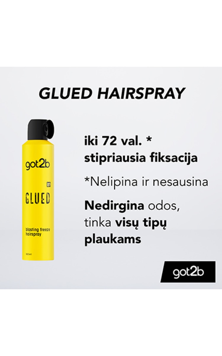 GOT2B, GLUED, plaukų lakas, 300 ml 442153 | Drogas LT