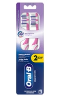 ORAL-B, PRO-3D WHITE, WHITENING CLEAN, dantų šepetėlis, balti šereliai, MEDIUM, 2 vnt.