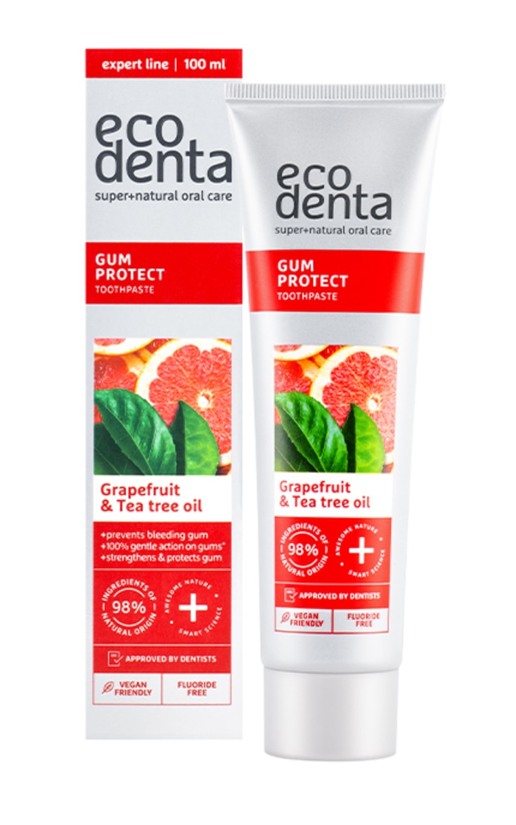 ECODENTA ECODENTA, dantenas sauganti dantų pasta su arbatmedžio aliejumi, 100 ml.