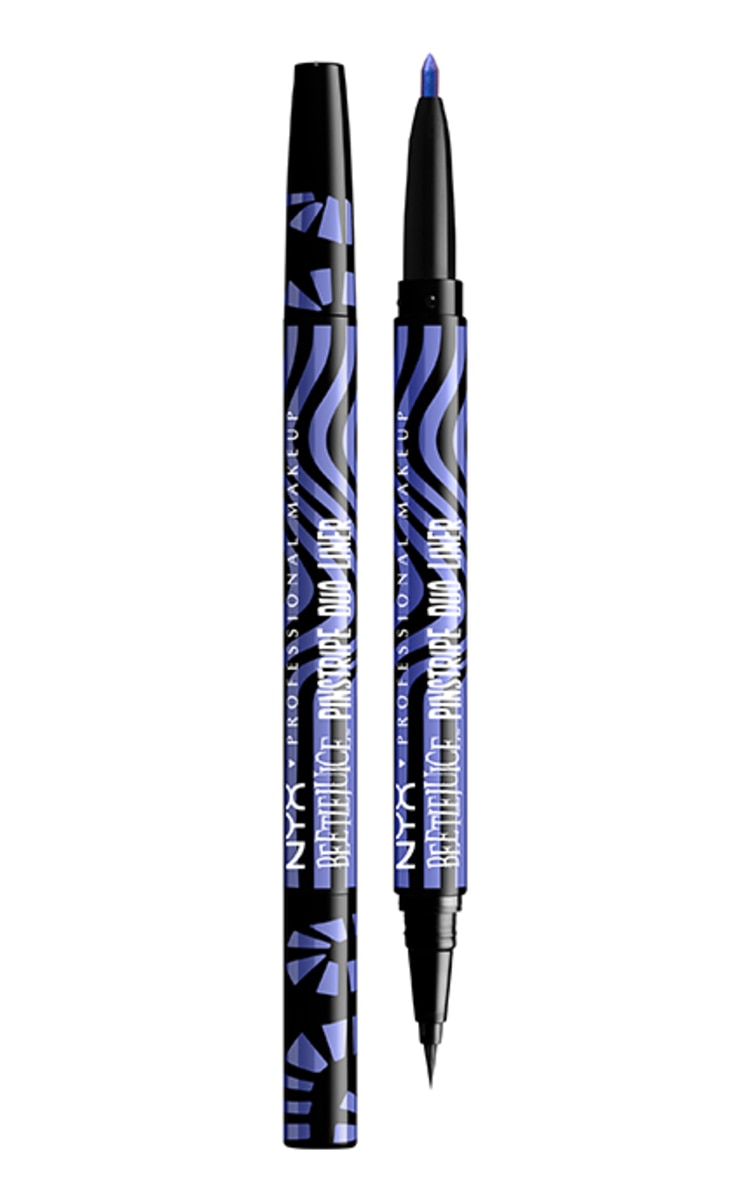 NYX PROFESSIONAL MAKEUP NYX PROFESSIONAL MAKEUP, BEETLEJUICE, PINSTRIPE DUO, akių apvado ir pieštuko duetas, 02 PURPLE CHROME, 1 vnt. 02 PURPLE CHROME