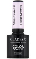 CLARESA, CIAO, PASTEL! hibridinis nagų lakas, Nr. 8, 5 g.