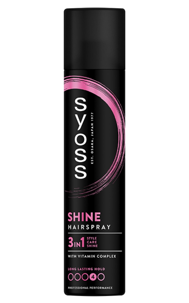 SYOSS SYOSS, SHINE & HOLD, plaukų lakas, 300 ml 1 vnt.
