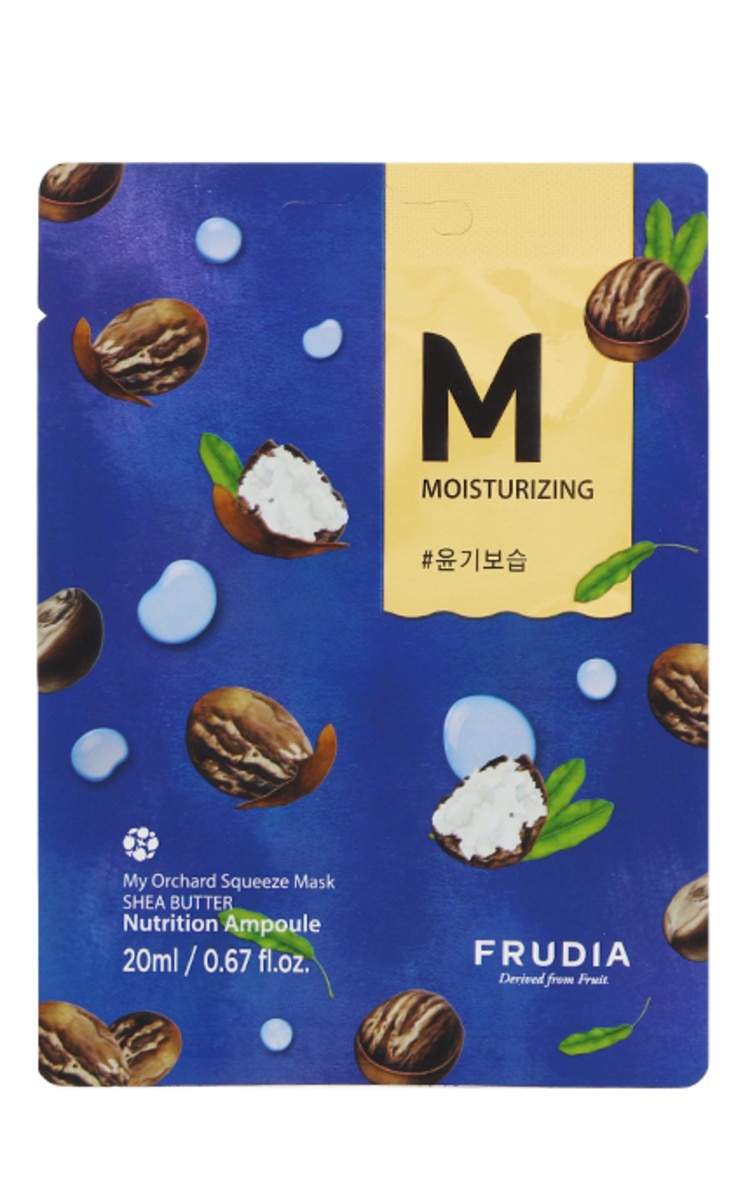 FRUDIA FRUDIA, MY ORCHARD, AMPOULE MASK, drėkinamoji kaukė su sviestmedžių aliejumi, 20 ml.