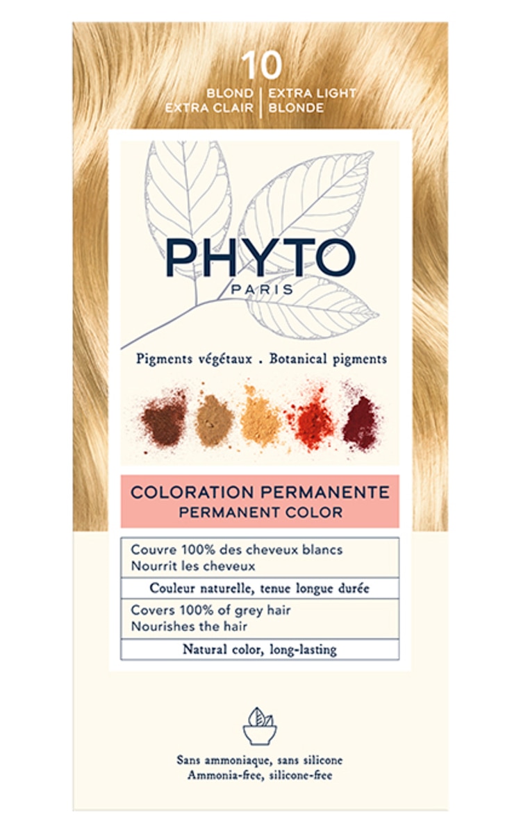 PHYTOCOLOR, plaukų dažai, Nr. 10 EXTRA FAIR BLOND, 1 vnt.