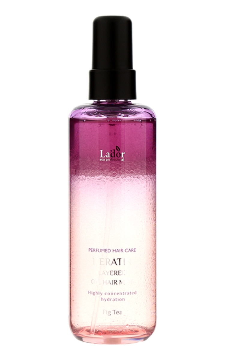 LA'DOR LADOR, FIG TEA, KERATIN PURPLE MIST, sloksniuota, aliejinė plaukų dulksna, 130 ml.