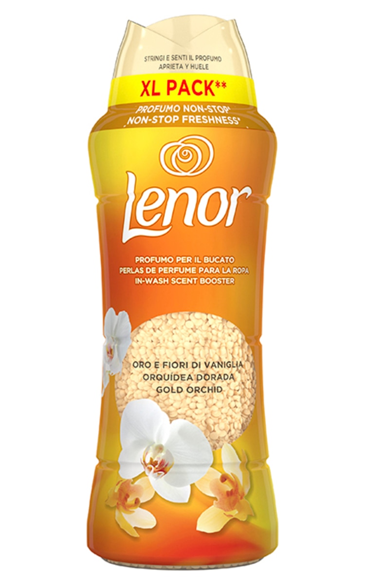 LENOR LENOR, GOLD ORCHID & VANILLA, kvapniosios granulės, 41 skalbimas, 495 g.