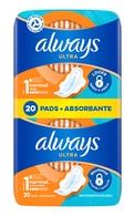 ALWAYS, ULTRA NORMAL PLUS, higieniniai paketai, 20 vnt.