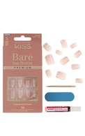 BRING THE SALON HOME KISS, BARE BUT BETTER PREMIUM, dirbtiniai nagai, S dydis, 30 vnt.