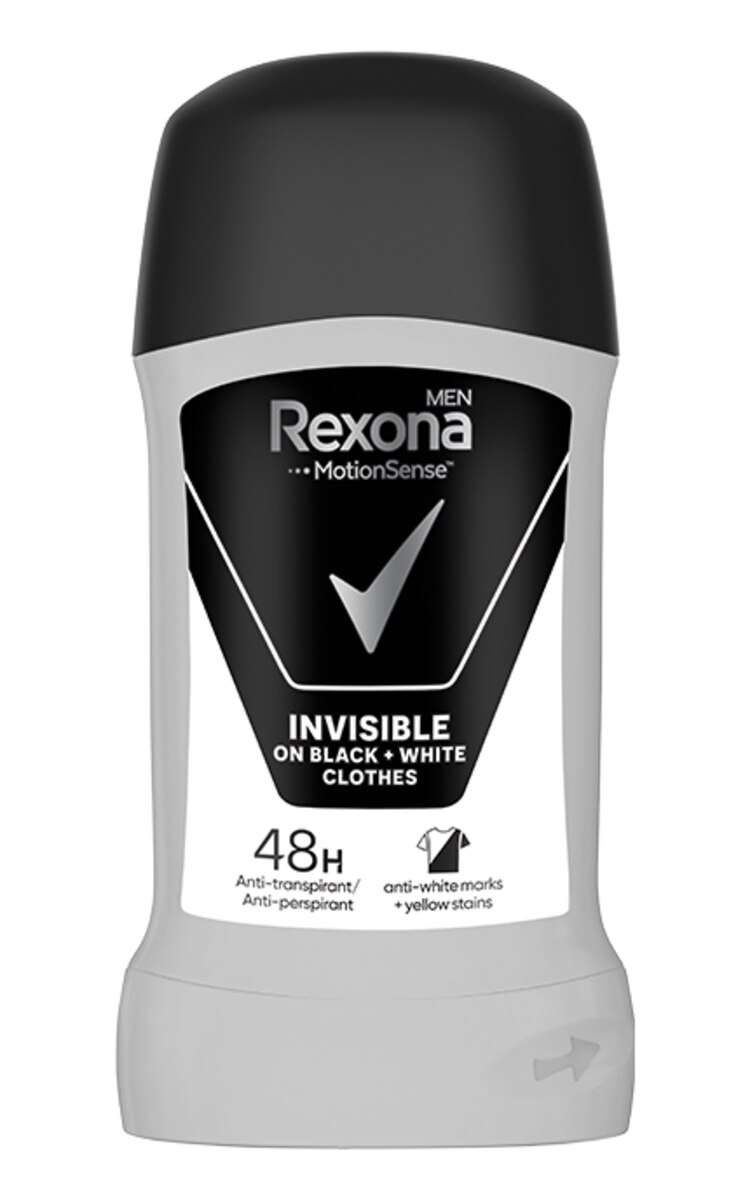 REXONA REXONA, INVISIBLE B&W, vyriškas pieštukinis antiperspirantas , 50 ml 50 ml