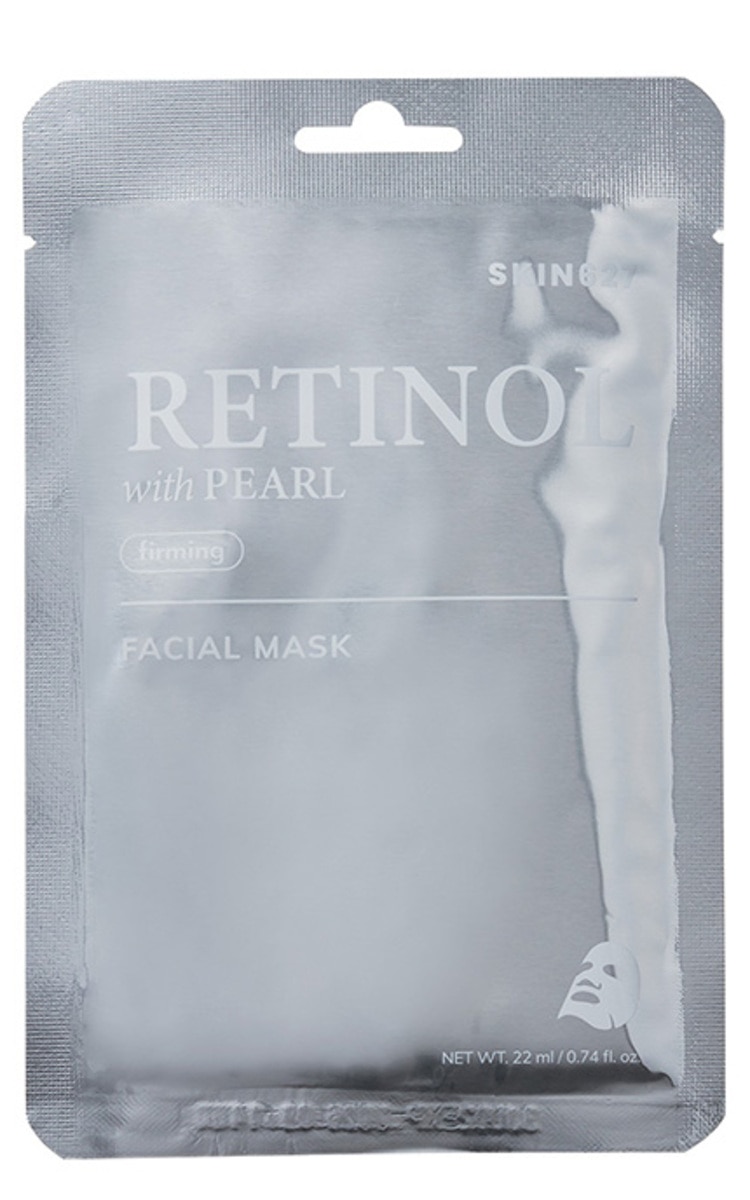 SKIN627 SKIN627, lakštinė veido kaukė, stangrinamoji, su retinoliu ir perlais, 22 ml.
