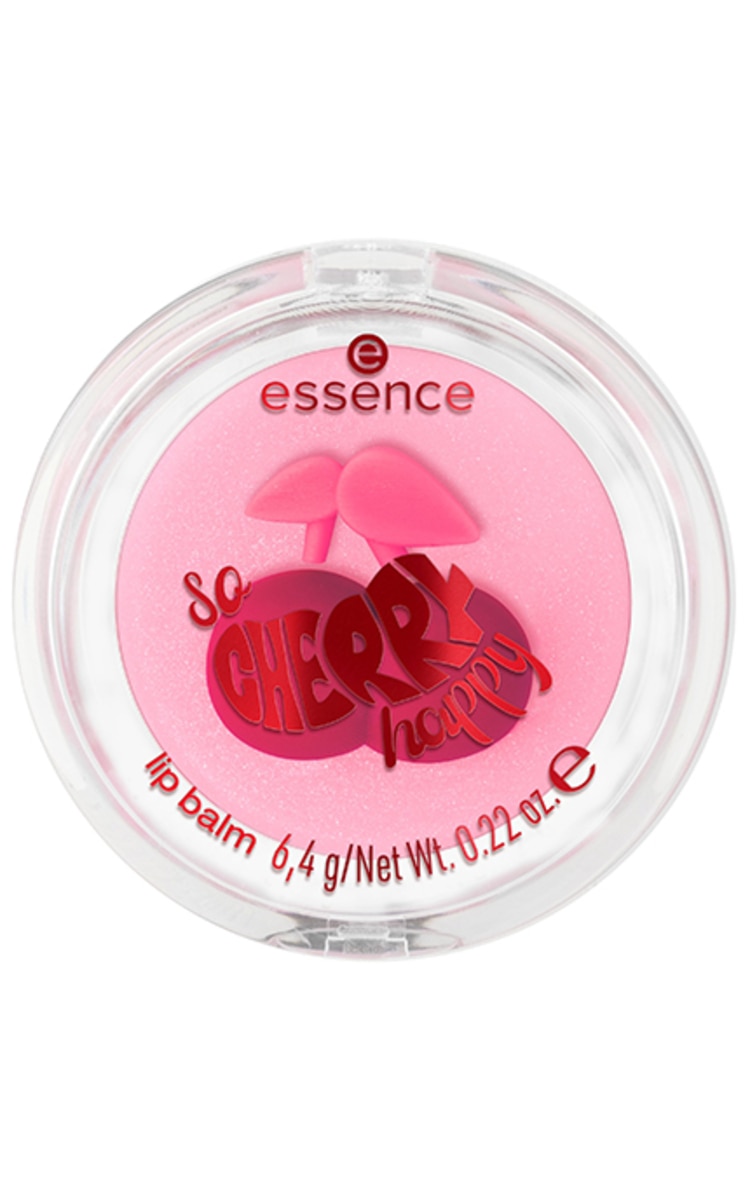 ESSENCE ESSENCE, SO CHERRY HAPPY, LIP BALM, lūpų balzamas, 01 CHEEKY CHERRY, 6.4 g,