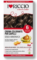  undefined undefined I LOVE RICCIO, beamoniakiai plaukų dažai, Nr. 6 TAMSAUS BLONDO SPALVA, 145 ml.  