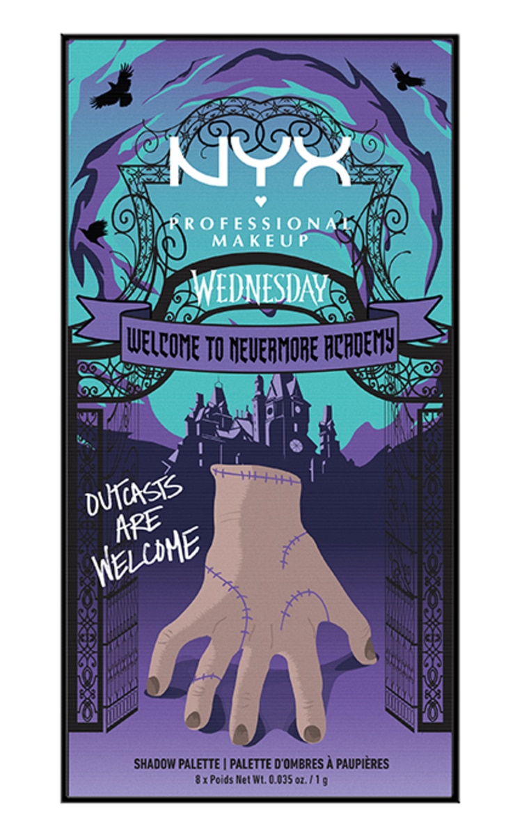 NYX PROFESSIONAL MAKEUP NYX, THE NEVERMORE ACADEMY, šešėlių paletė, 1 vnt.