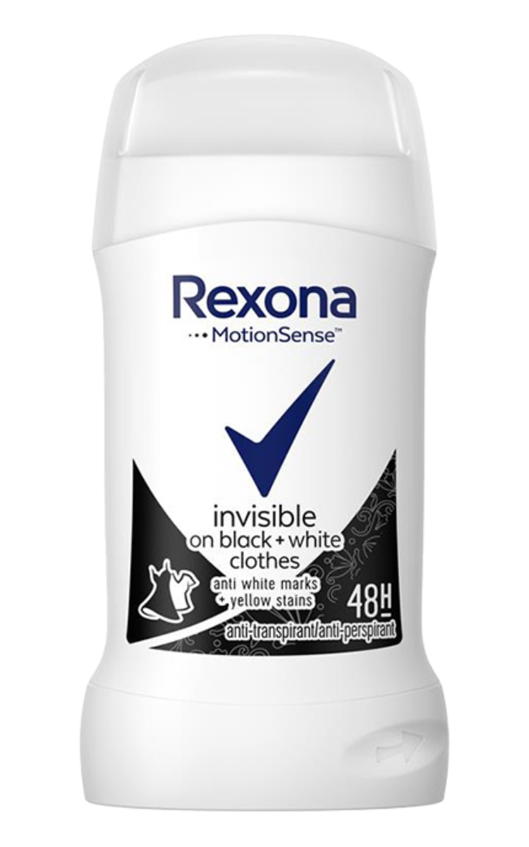 REXONA REXONA, INVISIBLE BLACK+WHITE, pieštukinis antiperspirantas moterims, 40 ml 40 ml