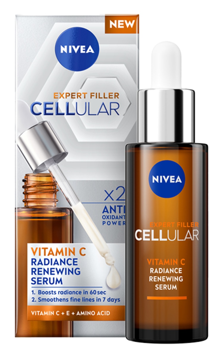 NIVEA NIVEA, CELLULAR EXPERT FILLER, spindesį skatinantis serumas su vitaminu C, 30 ml.