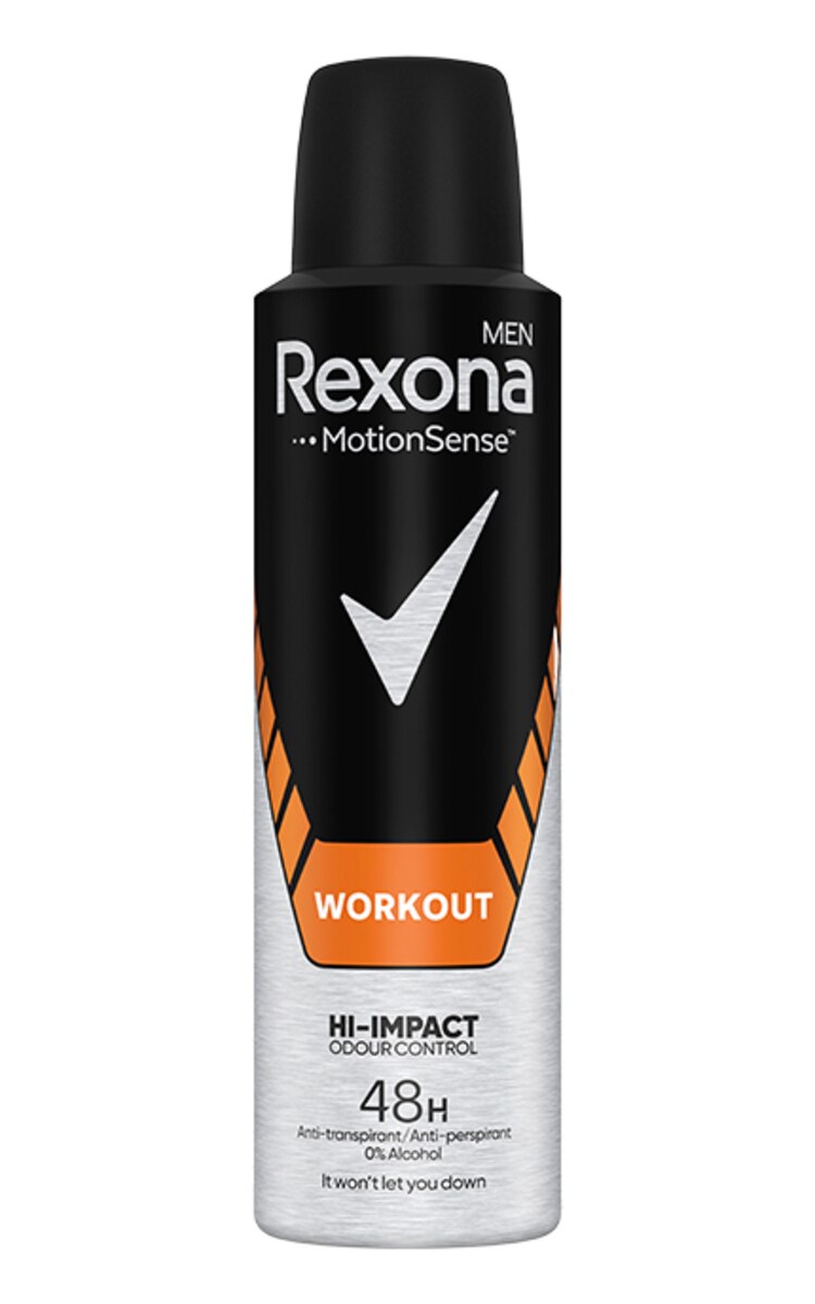 REXONA REXONA, WORKOUT, purškiamas vyriškas antiperspirantas, 150 ml 150 ml