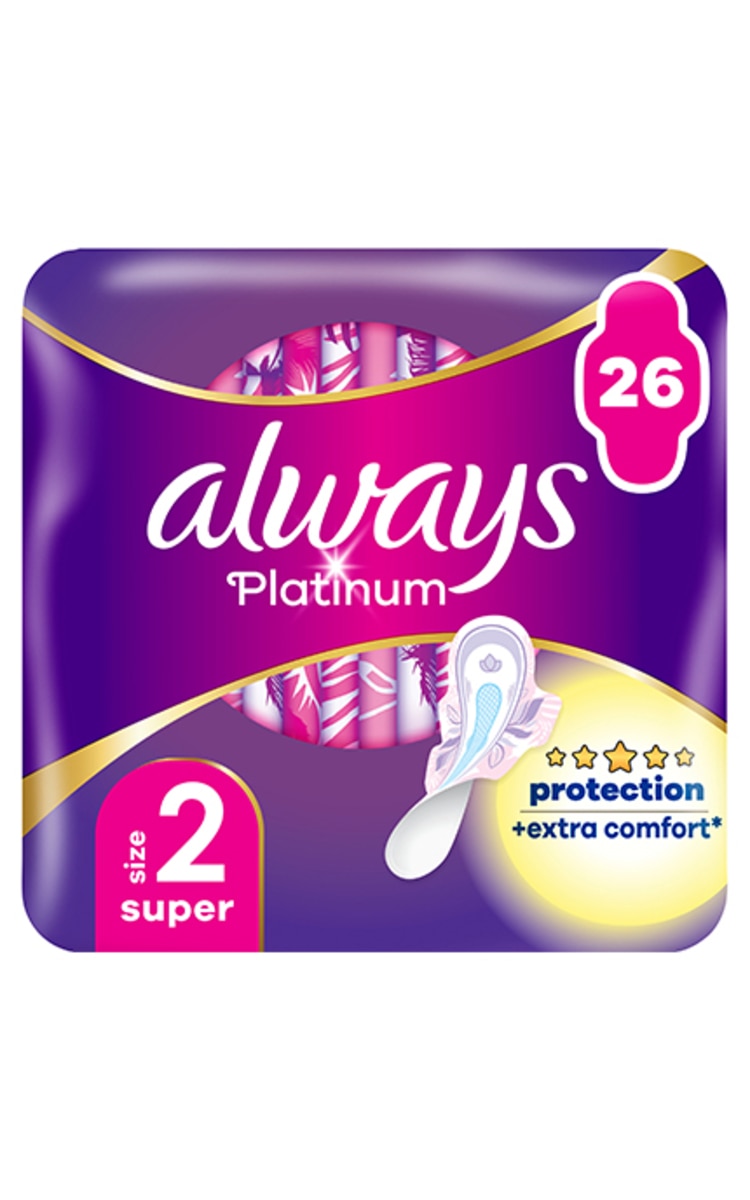ALWAYS ALWAYS, PLATINUM SUPER, S2, higieniniai paketai, 26 vnt. 26 vnt.
