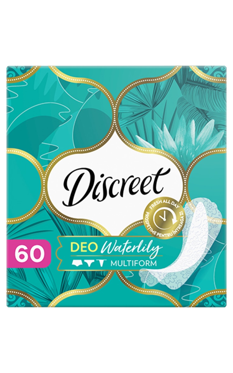 DISCREET DISCREET, WATER LILY, higieniniai įklotai, 60 vnt. 60 vnt.