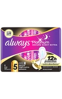 ALWAYS, PLATINUM EXTRA SECURE NIGHT, S5, higieniniai paketai, 8 vnt.