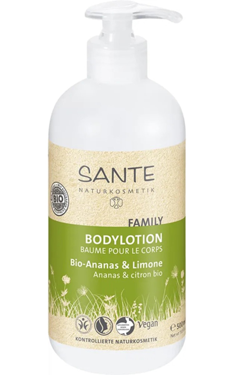 SANTE, kūno losjonas su ananasais ir citrinomis, 500 ml.