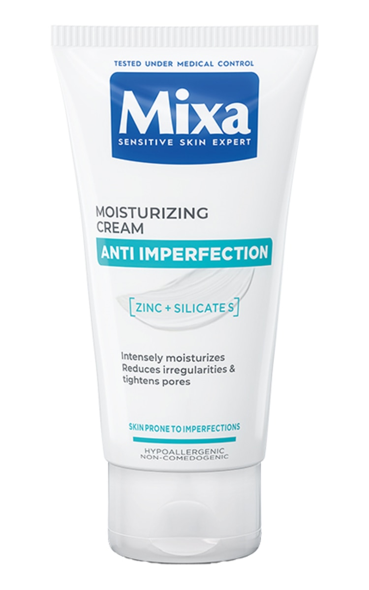 MIXA MIXA, ANTI IMPERFECTION, 2in1 drėkinamasis kremas problematiškai odai, 50 ml.