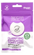 BEAUTY FORMULAS, šveičiamieji lapeliai su glikolio rūgštimi, 30 lapelių