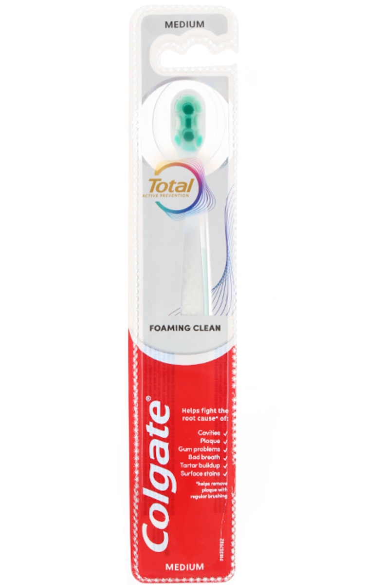 COLGATE COLGATE, TOTAL WHITE, dantų šepetėlis, MEDIUM, 1 vnt.