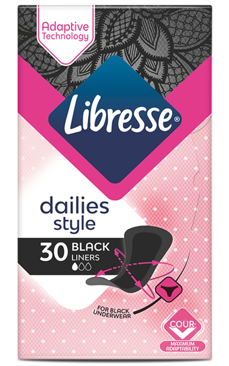 LIBRESSE LIBRESSE, NORMAL MULTI, higieniniai įklotai/juodi, 30 vnt. 30 vnt.