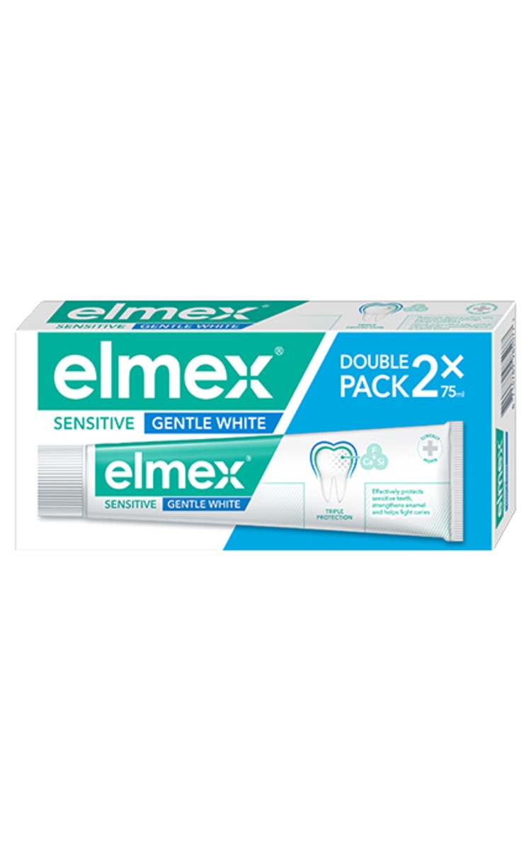 ELMEX ELMEX, SENSITIVE, GENTLE WHITE, dantų pasta, 2 vnt. (75 ml.)