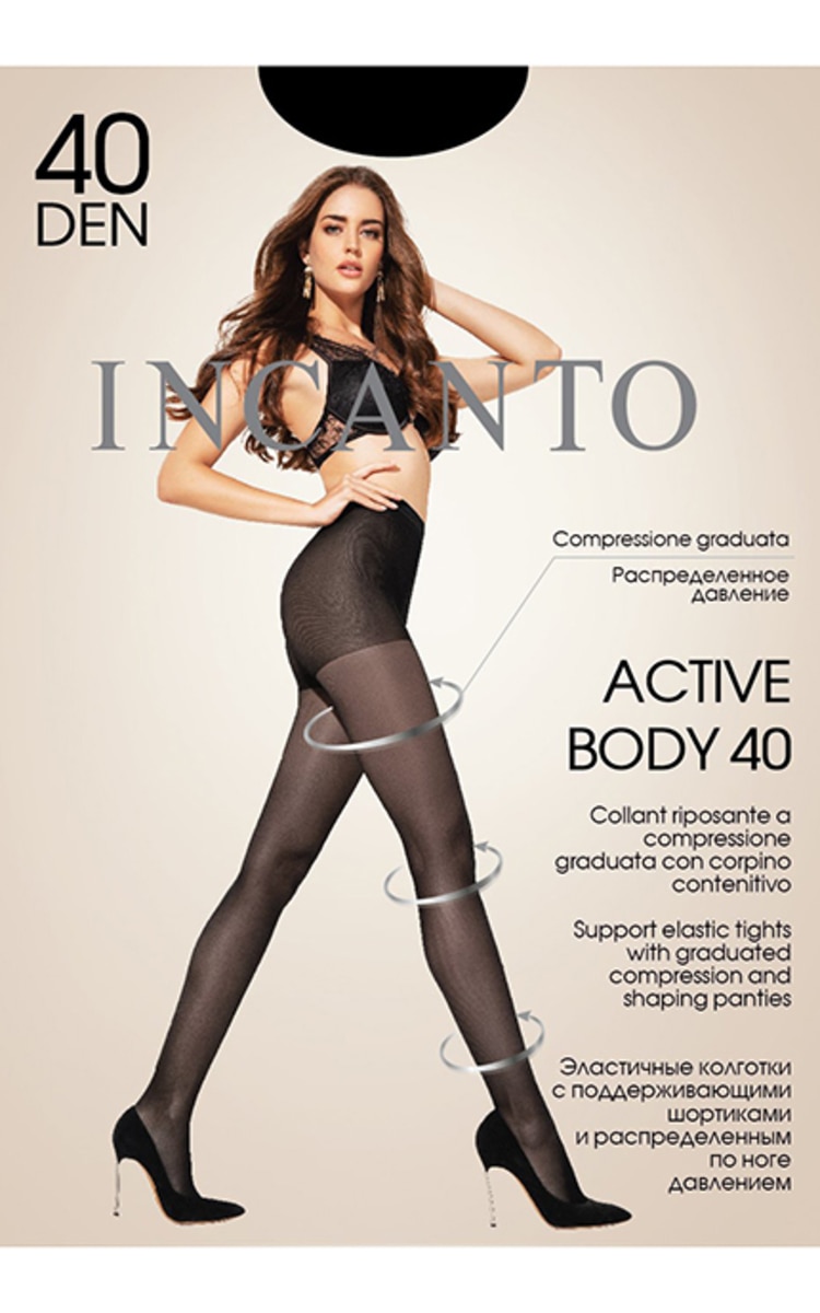 3-M INCANTO  INCANTO, ACTIVE BODY, moteriškos pėdkelnės, 40 den, 1 vnt. 