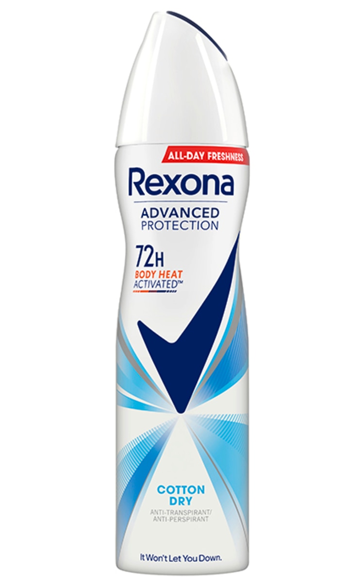 REXONA REXONA, COTTON DRY, moteriškas purškiamas dezodorantas, 150 ml.