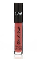 RIVAL DE LOOP, GLOW & SHINE, lūpų blizgis, 08 GRAPE, 1 vnt.